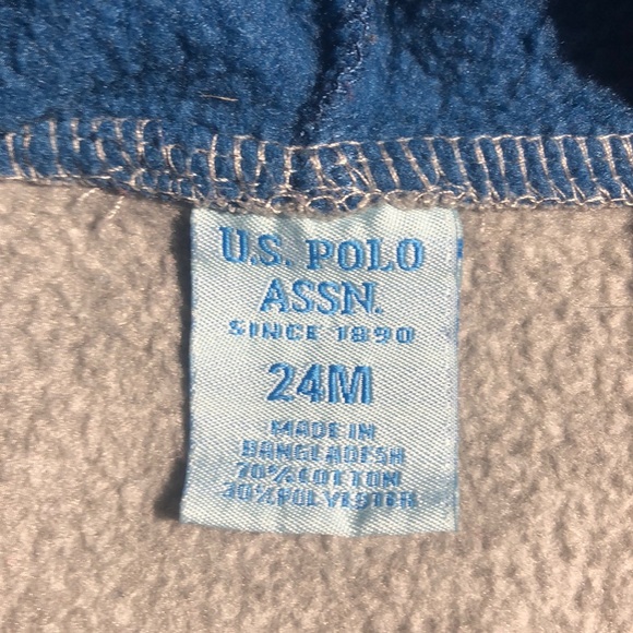 Boys U.S. Polo Assn Zip Up Hooded Sweatshirt 24 Mt - Picture 3 of 4